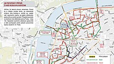 V dob� konání p�lmaratonu bude omezen vjezd do centra metropole. Grafika radí,...