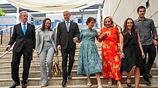 Zleva: Federico Valdés, rektor Univerzity del Desarrollo, venezuelská opozi�ní...