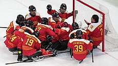�ín�tí parahokejisté slaví bronz na paralympiád� v Itálii.