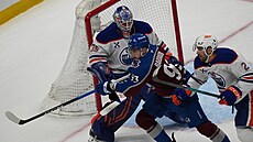 Tristan Jarry v akci proti Coloradu.