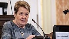 Právni�ka Eva Kostolanská na ve�ejném sly�ení kandidát� do volby ve�ejného...