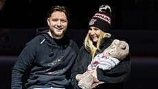 Chomutovský hokejový úto�ník Cole Coskey, jeho partnerka Tereza a dcera...