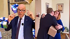 Schillerová slavila narozeniny, Klempí� jí zazpíval