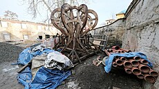 Stavba budoucího d�tského hospice v bývalé usedlosti Cibulka v pra�ských...