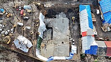 Stavba budoucího d�tského hospice v bývalé usedlosti Cibulka v pra�ských...