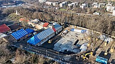 Stavba budoucího d�tského hospice v bývalé usedlosti Cibulka v pra�ských...