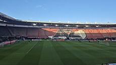 Trénink fotbalist� Sparty p�ed osmifinále Konferen�ní ligy s Alkmaarem.