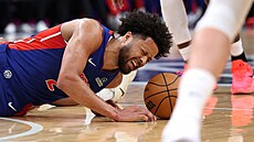 Cade Cunningham z Detroit Pistons se zranil na washingtonské palubovce.