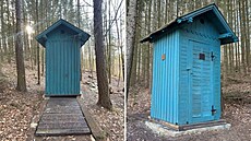 Poslední dochovanou historickou lesní toaletu u Beethovenovy stezky v Karlových...