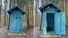 Poslední dochovanou historickou lesní toaletu u Beethovenovy stezky v Karlových...
