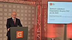 Generální �editel spole�nosti �EZ Daniel Bene� na tiskové konferenci k...