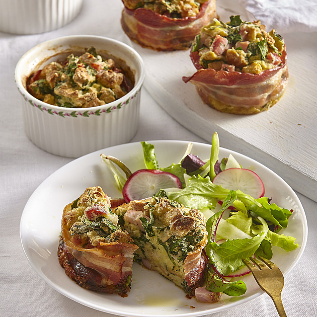 Muffiny z velikonoční nádivky: Recept na křupavé porce se slaninou