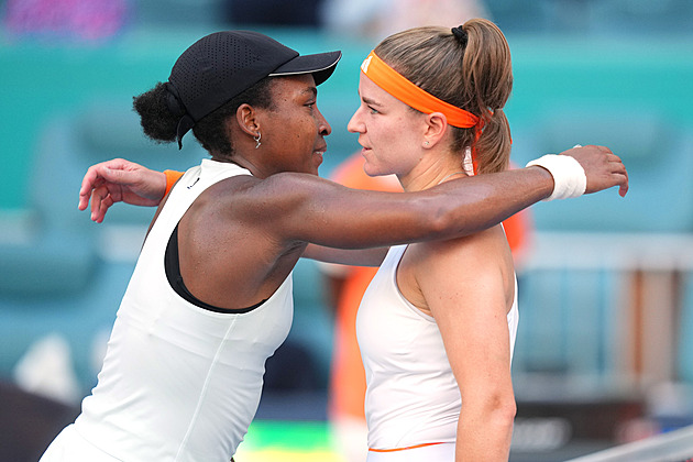 Gauffová opět přehrála Muchovou, Češka v souboji o finále v Miami uhrála dva gamy