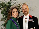 Princezna Kate a princ William na banketu ve Windsoru u p�íle�itosti náv�t�vy...