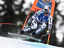 Ester Ledecká v posledním super-G sezony.