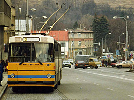 Kloubový trolejbus �koda-Sanos S 200, Zlín, 1992