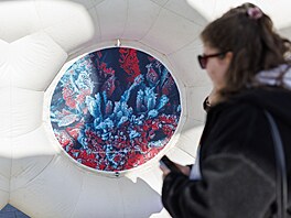 Festival oslavující techniku elektronové mikroskopie na Moravském nám�stí v...