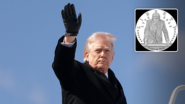Donald Trump na v�ro�n� zlat� minci