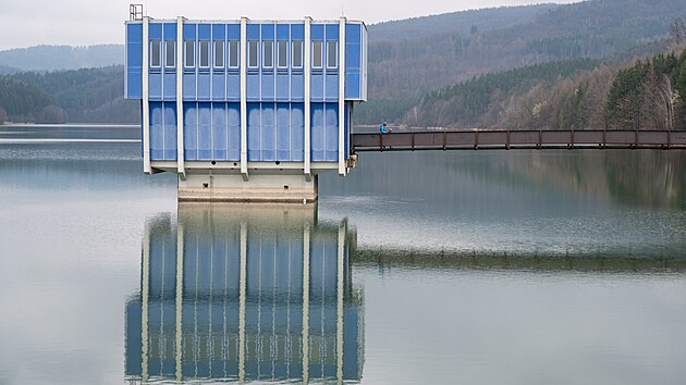 Vodn� d�lo Slu�ovice. Na sn�mku odb�rov� v�. (b�ezen 2026)
