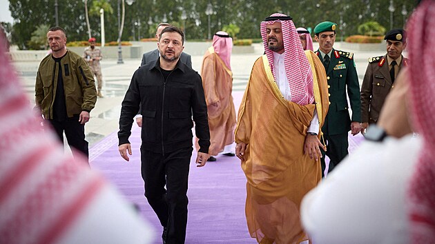 Ukrajinsk� prezident Volodymyr Zelenskyj nav�t�vil Sa�dskou Ar�bii. (26. b�ezna 2026)