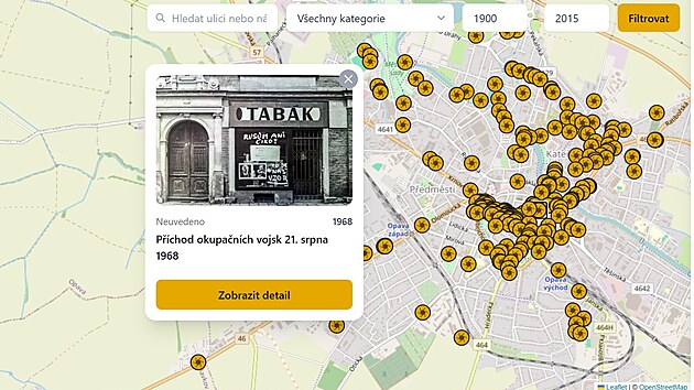 Vyhledat si lze p��mo v ulic�ch sn�mky z r�zn�ch obdob�.