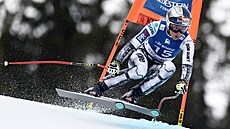 Ester Ledecká na trati super-G v Kvitfjellu.