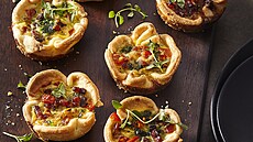 �penátovo-slaninové mini quiche