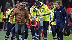 Záv�r zápas� poznamenalo zran�ní irského hrá�e.