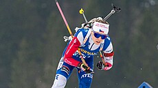 Tereza Voborníková na trati závodu s hromadným startem v Oslu
