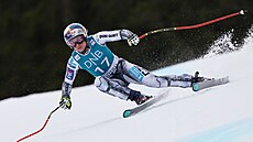 Ester Ledecká p�i druhém tréninku na sjezd v Kvitfjellu