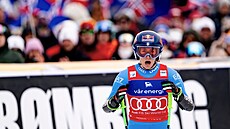 Italka Sofia Goggiaová b�hem super-G v norském Kvitfjellu