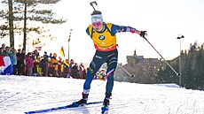 Eric Perrot z Francie b�hem sprintu v norském Oslu.