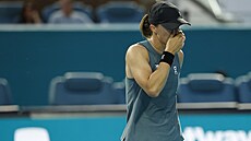 Iga �wiateková na turnaji v Miami.