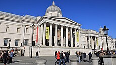 Národní galerie na Trafalgarském nám�stí v centru Londýna (3. b�ezna 2025)