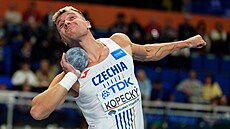 �eský sedmiboja� Ond�ej Kopecký v kouli na halovém MS v Toruni