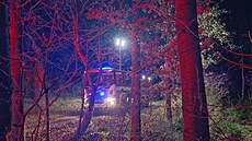 Záchrana mu�e z rybníka u Hor�ovského Týna. Mu� nejprve ují�d�l p�ed policejní...