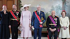 Norská korunní princezna Mette-Marit, norský korunní princ Haakon, belgická...