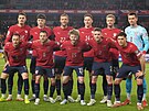 �e�tí fotbalisté p�ed utkáním s Dánskem.