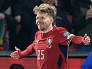 Pavel �ulc se raduje z gólu.