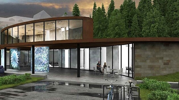 N�v�t�vnick� centrum u vstupu do Teplick�ch skal