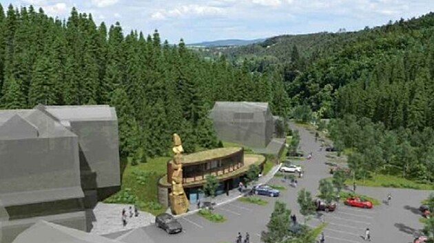 N�v�t�vnick� centrum u vstupu do Teplick�ch skal