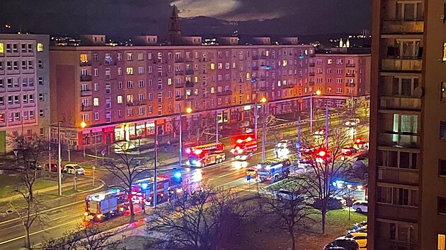 Po��r bytu v dom� na n�m�st� Gener�la P�ky v Plzni. (30. b�ezna 20026)