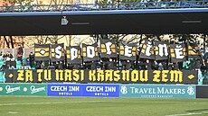 Choreo �eských fanou�k� p�i zápasu s Gibraltarem.