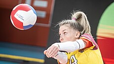 Lucie Kolá�ová z Dukly Liberec b�hem utkání s Lvicemi Praha.