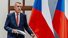 Andrej Babi� hovo�í po jednání vlády. (30. b�ezna 2026)