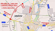 Stavba první etapy obchvatu Uni�ova má za�ít do konce roku 2026. (31. b�ezna...