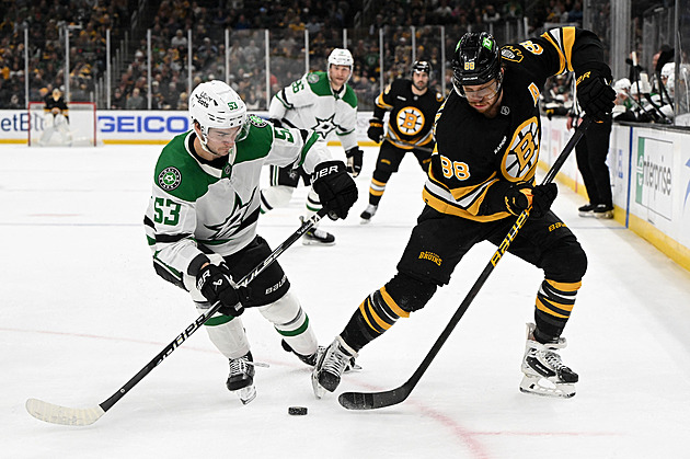 Pastrňák třikrát asistoval, Dobeš znovu zářil v bráně Montrealu