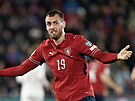 Tomá� Chorý svedl s dánskou obranou velké mno�ství souboj�.