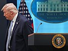 Americký prezident Donald Trump hovo�í s noviná�i v tiskovém sále Jamese...