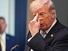 Americký prezident Donald Trump hovo�í s noviná�i v tiskovém sále Jamese...